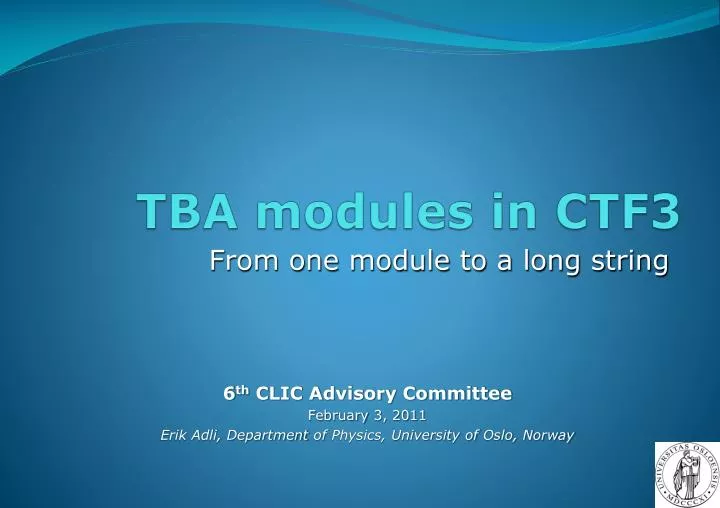 tba modules in ctf3