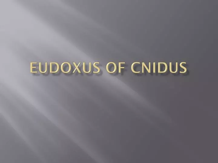 eudoxus of cnidus