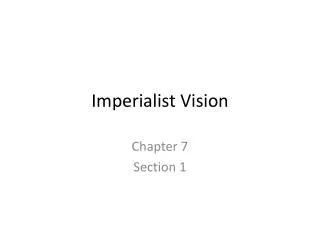 Imperialist Vision