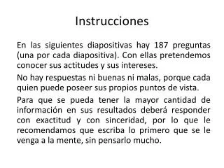 instrucciones