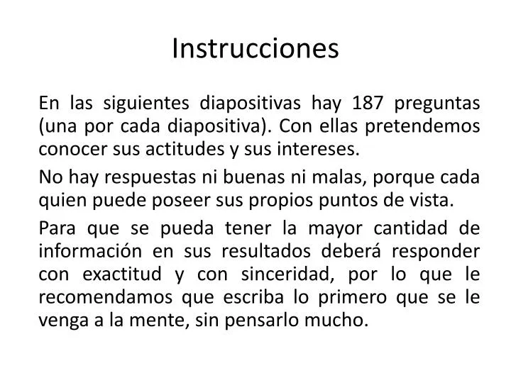 instrucciones