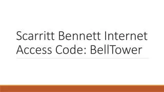 Scarritt Bennett Internet Access Code: BellTower