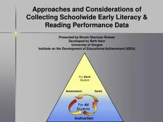 Approaches and Considerations of Collecting Schoolwide Early Literacy &amp; Reading Performance Data