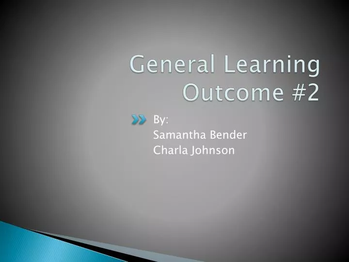 general learning outcome 2