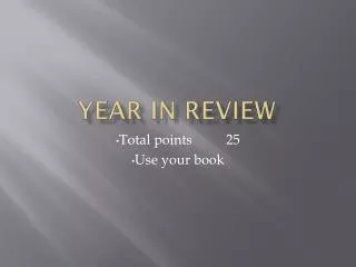 Year in review