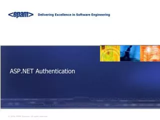 ASP.NET Authentication