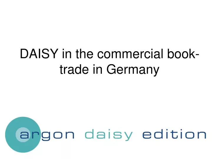 daisy in the commercial book trade in germany