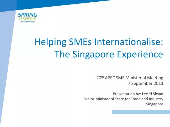 helping smes internationalise the singapore experience