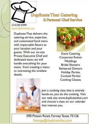 Duplicate That Catering &amp; Personal Chef Service