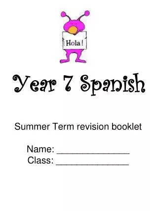 Year 7 Spanish