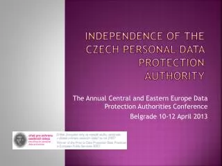 independence of the czech personal data protection authority