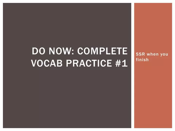 do now complete vocab practice 1