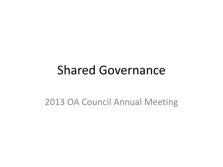 shared governance