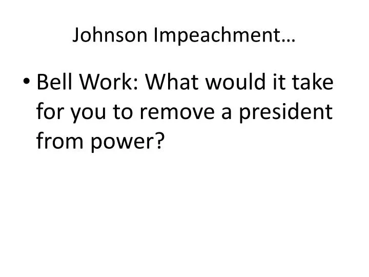 johnson impeachment