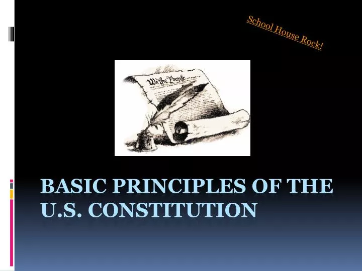 basic principles of the u s constitution