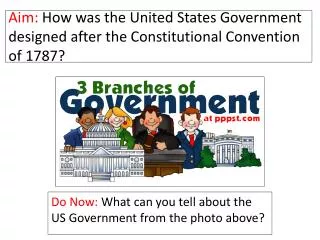 Aim: How was the United States Government designed after the Constitutional Convention of 1787?