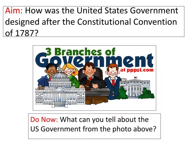 aim how was the united states government designed after the constitutional convention of 1787