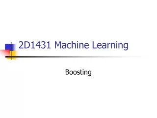 2D1431 Machine Learning