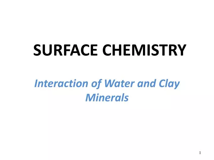 interaction of water and clay minerals