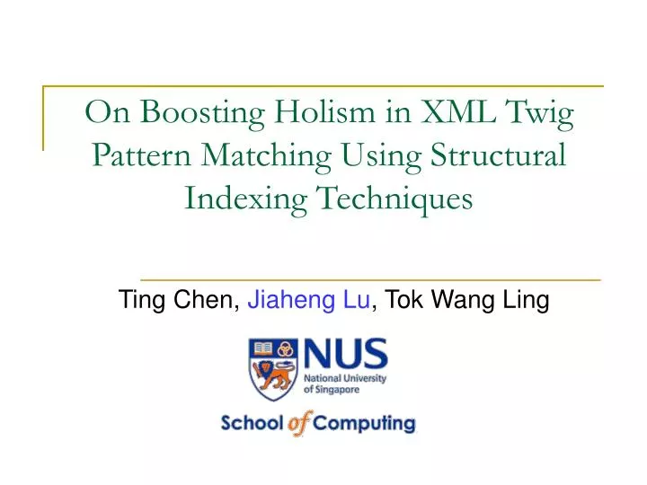 on boosting holism in xml twig pattern matching using structural indexing techniques