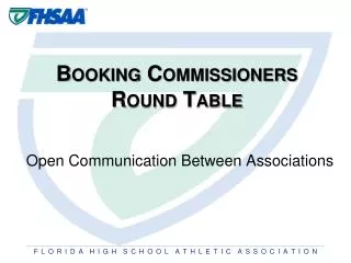 Booking Commissioners Round Table