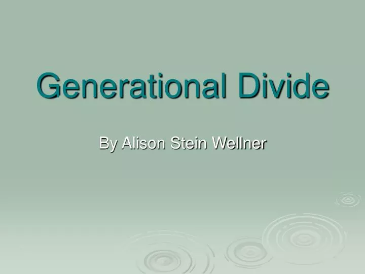 generational divide