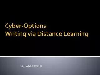Cyber-Options: Writing via Distance Learning