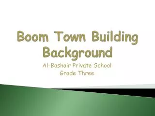 Boom Town Building Background