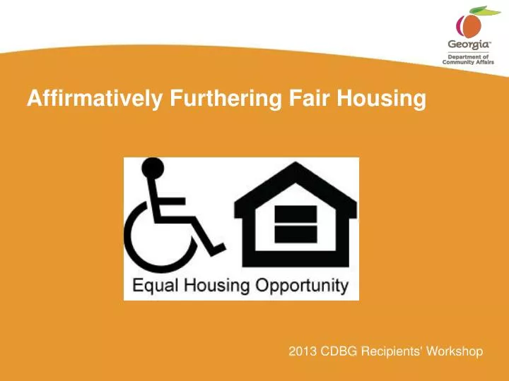 affirmatively furthering fair housing