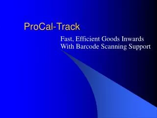 ProCal-Track