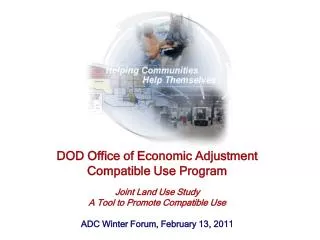 DOD Office of Economic Adjustment Compatible Use Program Joint Land Use Study