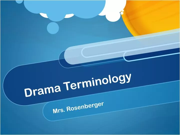 drama terminology
