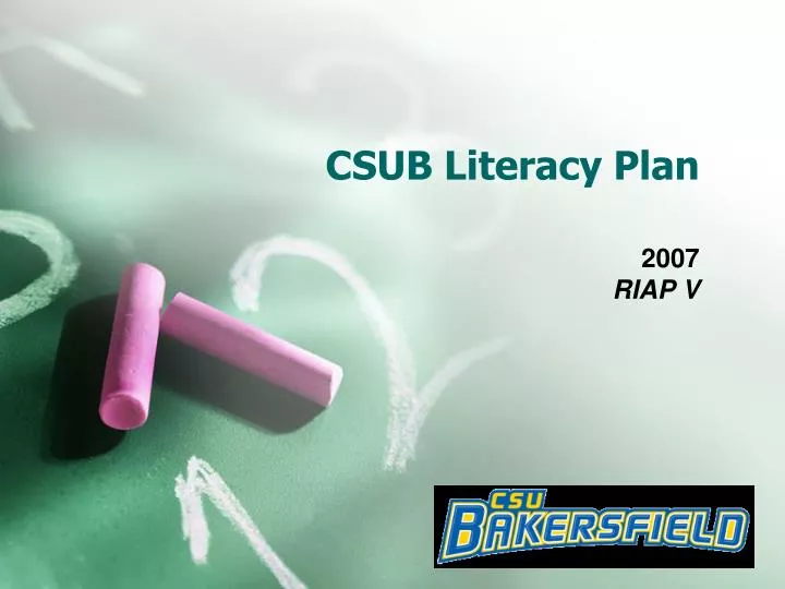csub literacy plan