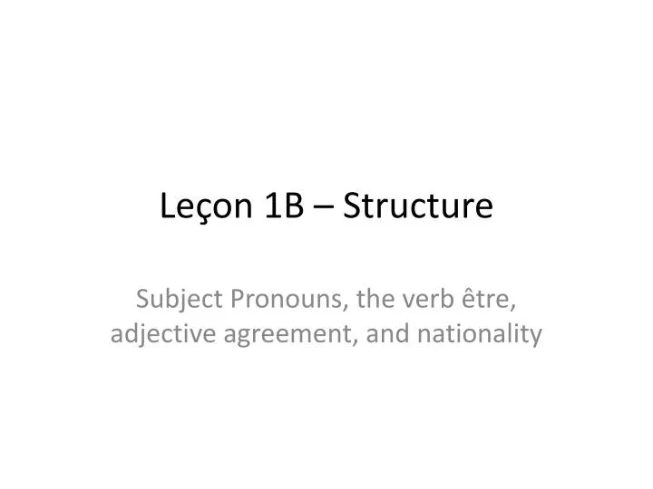 le on 1b structure