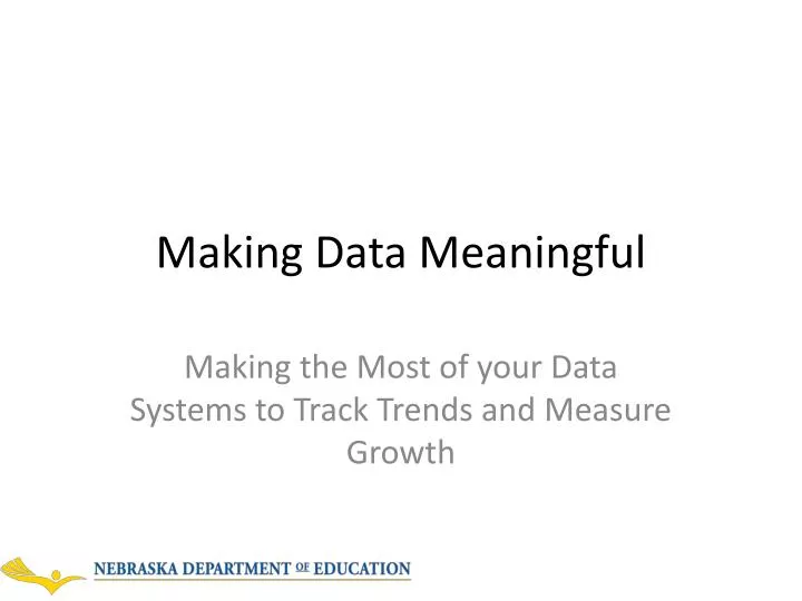 making data meaningful