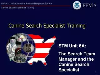 Canine Search Specialist Training