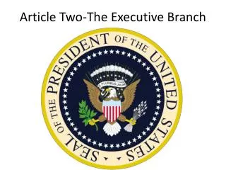Article Two-The Executive Branch