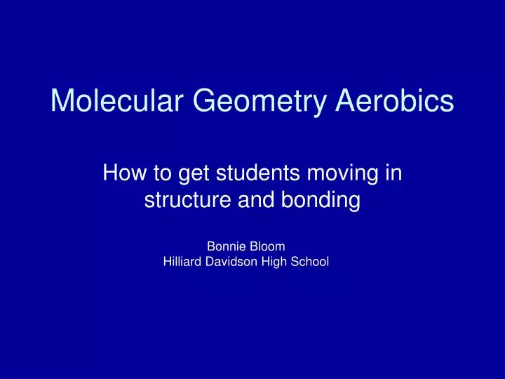 molecular geometry aerobics