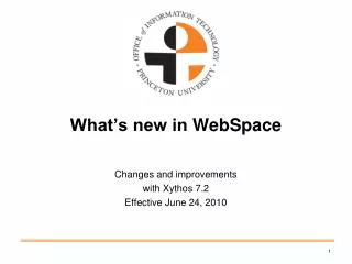 What’s new in WebSpace