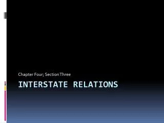 Interstate Relations