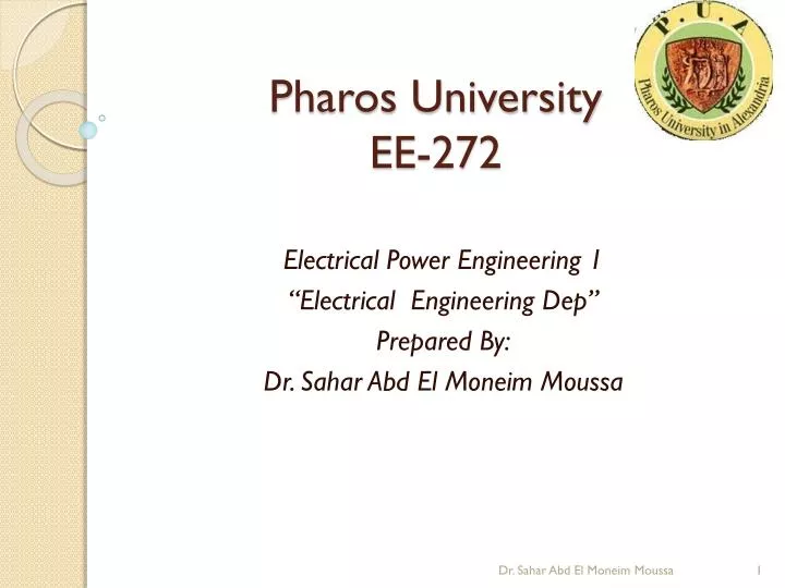 pharos university ee 272