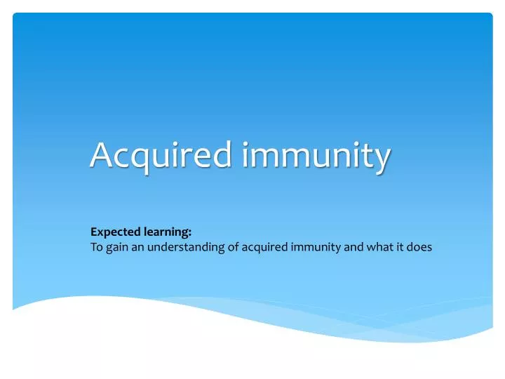 acquired immunity