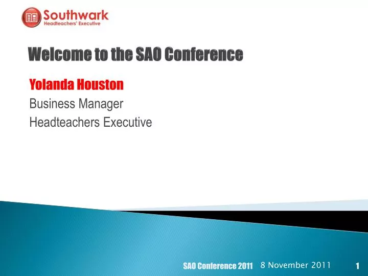 welcome to the sao conference