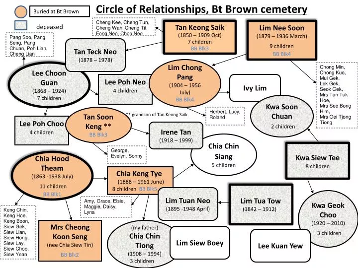 circle of relationships bt brown cemetery
