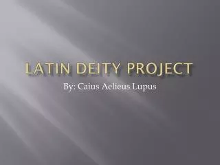 latin deity project