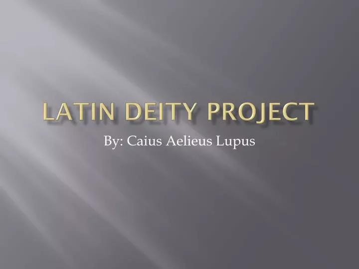 latin deity project