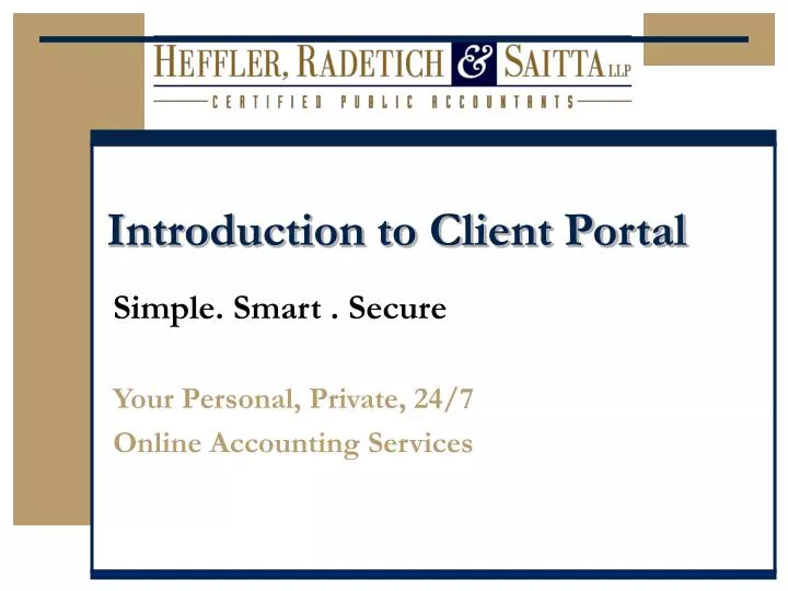 introduction to client portal