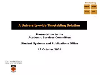 A University-wide Timetabling Solution