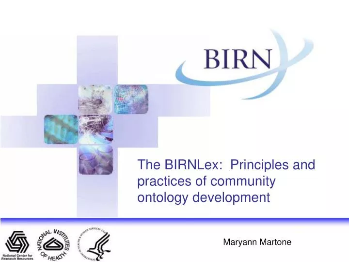 the birnlex principles and practices of community ontology development