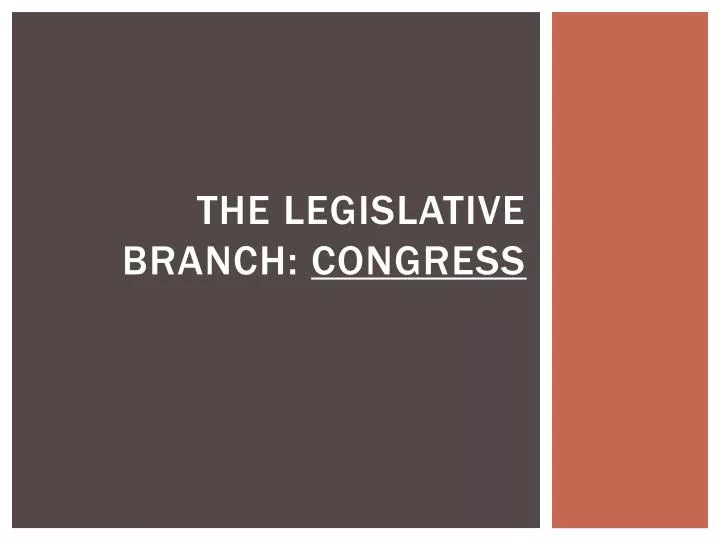 the legislative branch congress